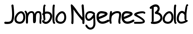 Jomblo Ngenes Bold font