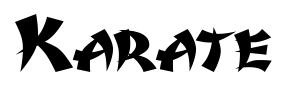 Karate font