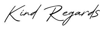 Kind Regards font