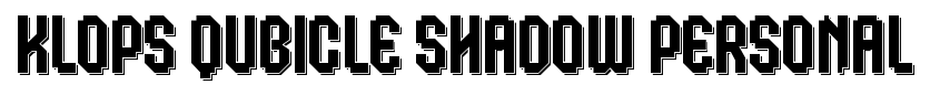 Klops Qubicle Shadow Personal font