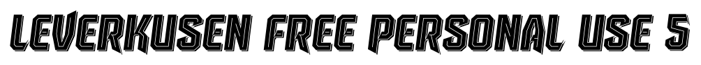 Leverkusen Free Personal Use 5 font