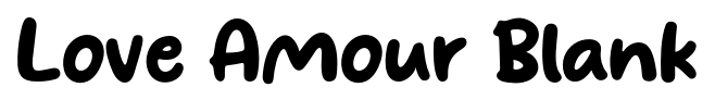 Love Amour Blank font