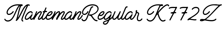 MantemanRegular K772Z font