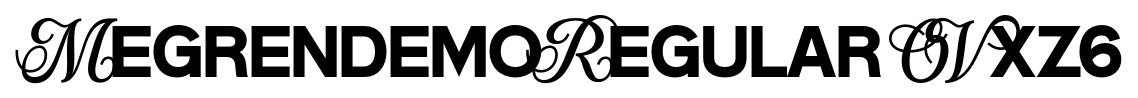 MegrendemoRegular OVxz6 font