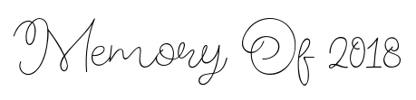 Memory Of 2018 font
