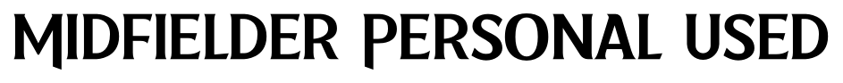 Midfielder Personal Used font