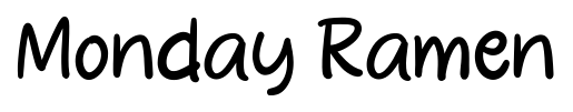 Monday Ramen font