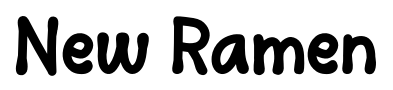 New Ramen font