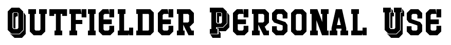 Outfielder Personal Use font