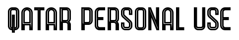 Qatar Personal Use font