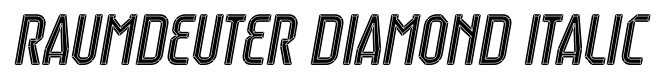 Raumdeuter Diamond Italic font