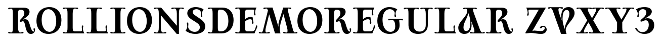 RollionsdemoRegular ZVxY3 font
