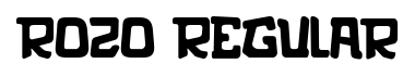 Rozo Regular font