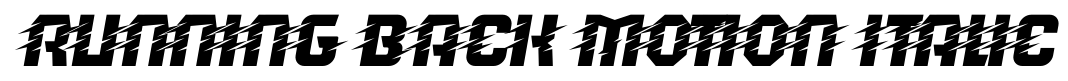 Running Back Motion Italic font