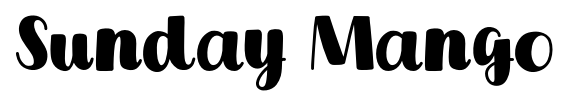 Sunday Mango font