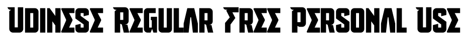 Udinese Regular Free Personal Use font