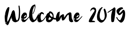 Welcome 2019 font