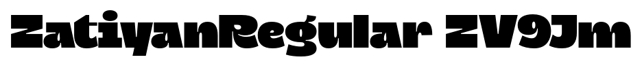 ZatiyanRegular ZV9Jm font