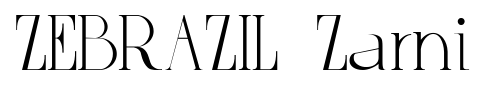 ZEBRAZIL Zarni font