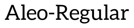Aleo-Regular font