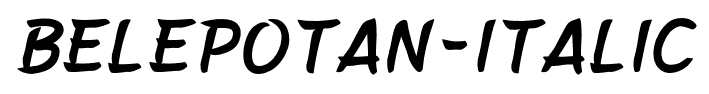 Belepotan-Italic font
