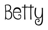 Betty font