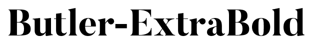 Butler-ExtraBold font