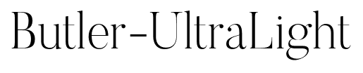Butler-UltraLight font