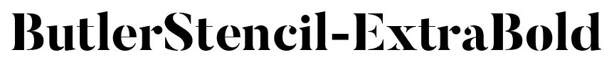 ButlerStencil-ExtraBold font