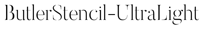 ButlerStencil-UltraLight font