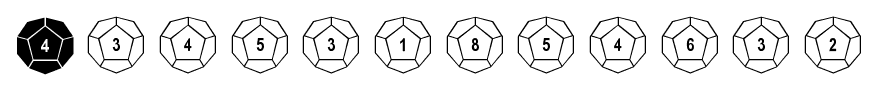 Dodecahedron font