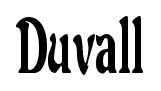 Duvall font