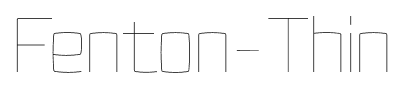 Fenton-Thin font