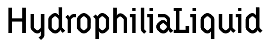 HydrophiliaLiquid font