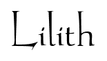 Lilith font
