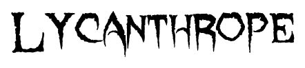 Lycanthrope font
