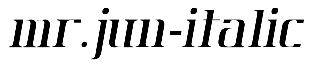 Mr.Jun-italic font