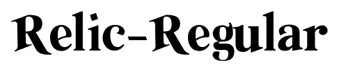 Relic-Regular font