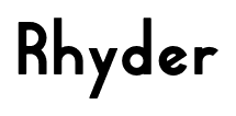 Rhyder font