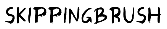 SKIPPINGBRUSH font