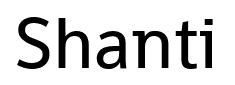 Shanti font