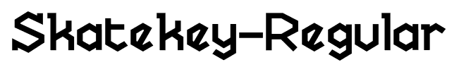 Skatekey-Regular font