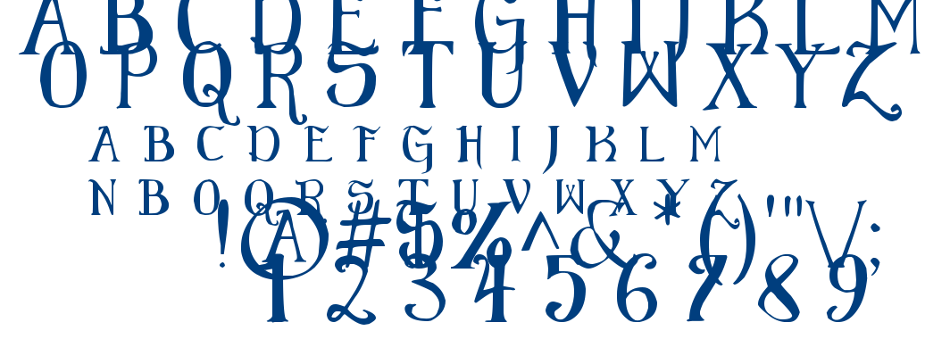 Elementary Gothic Scaled font