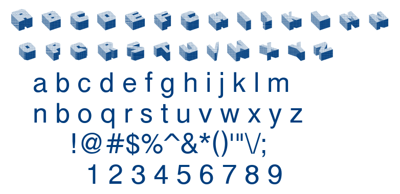 Cubefont font