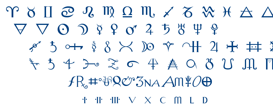 Alchemy font