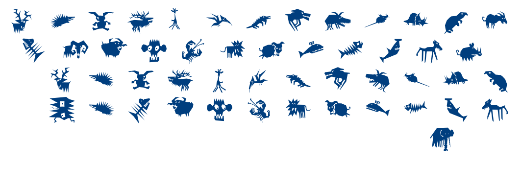 Animalia Scissored font