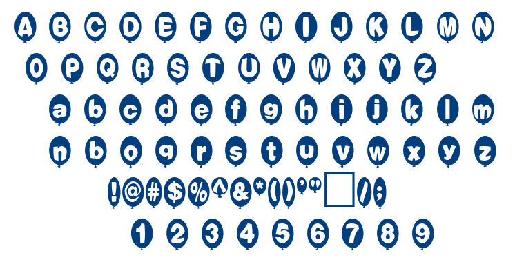 Balloons font