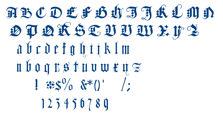 Duerers Minuskeln font