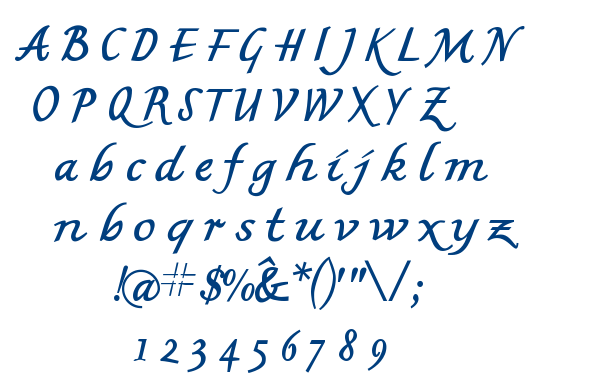 MK British Writing font