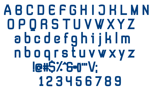 Tevegraphy font